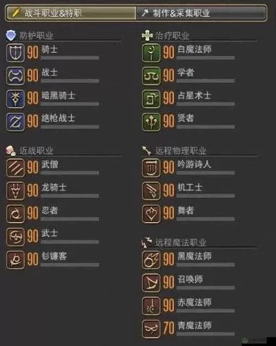 《最终幻想14》副职业攻略：开启、升级与切换方法
