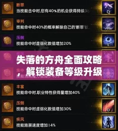 失落的方舟T2-T3升级全攻略:任务资源装备详解