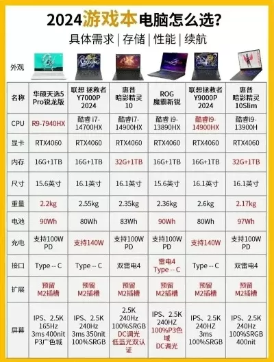 今年游戏笔记本排行榜-2024年游戏本选购指南