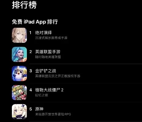 平板好玩的免费游戏排行榜-平板免费游戏推荐榜