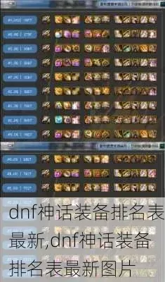 dnf最强神话装备排行-DNF最强神话装备排行